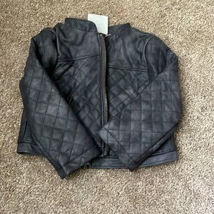 NWOT Genuine Kids by Oshkosh gray moto jacket